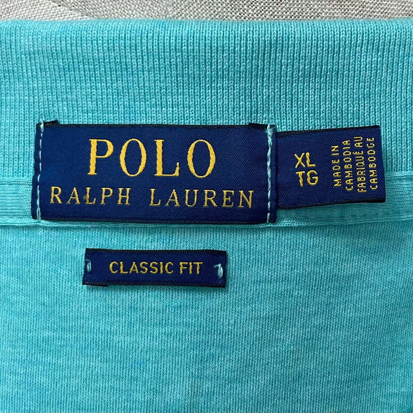 Camiseta Polo Ralph Lauren 🏇🏼color turquesa Talla XL Entalle Clásico