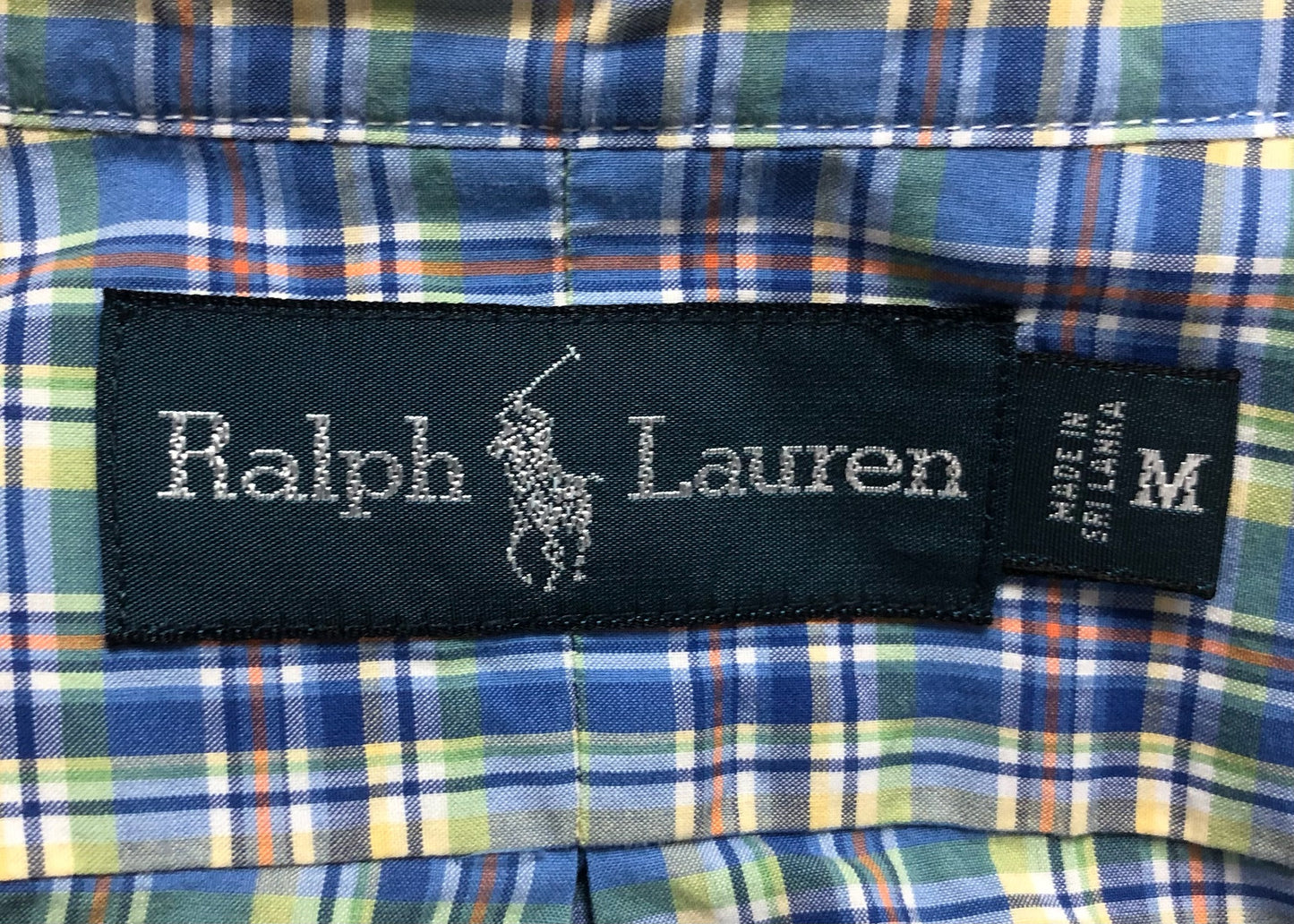 Camisa Polo Ralph Lauren 🏇🏼 De cuadros de color de azul, celeste, amarillo y blanco Talla M Entalle Regular
