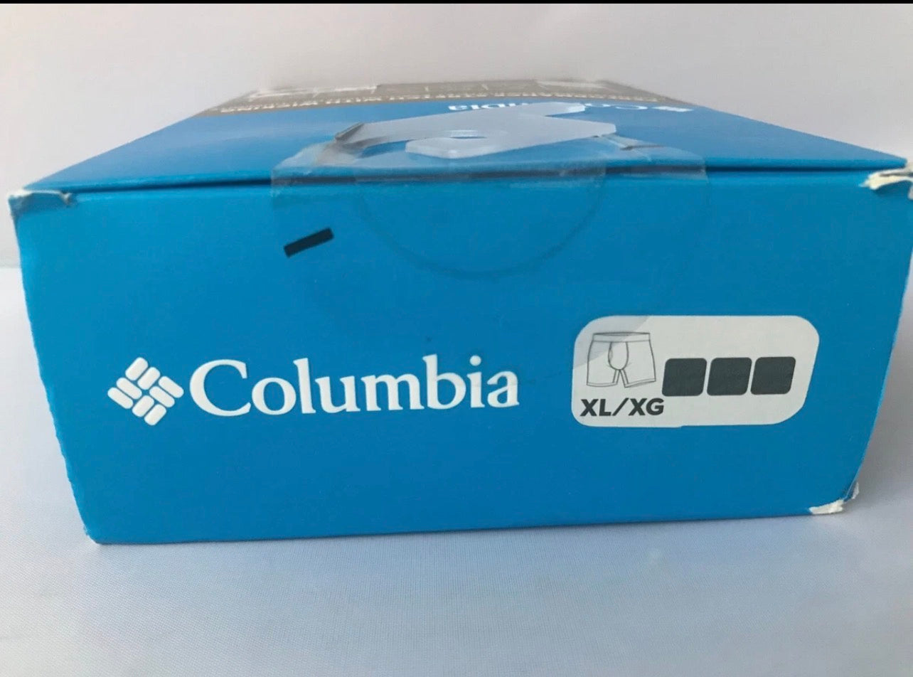 Paquete de 2 Boxers Briefs Columbia 🔷 Tela de algodón stretch color gris oscuro Talla XL