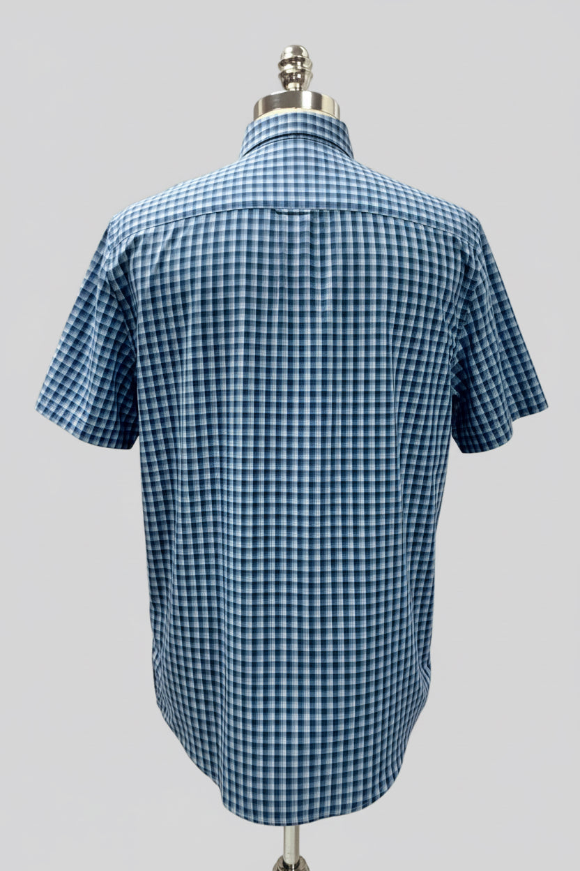 Camisa de botones Polo Ralph Lauren 🏇🏼 Oxford de cuadros tartán en color azul y blanco Talla XL Entalle Regular