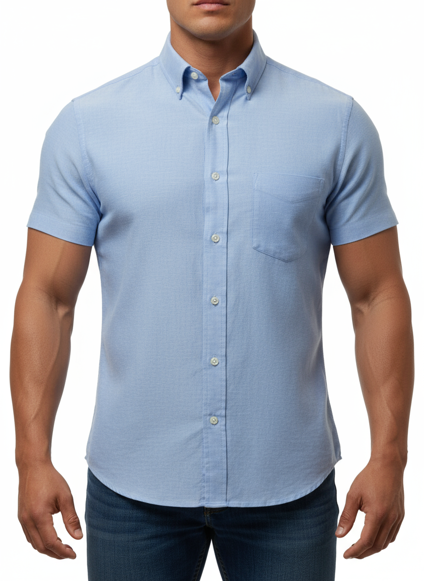Camisa Brooks Brothers 🐑 De lino color celeste Talla M Entalle Regular