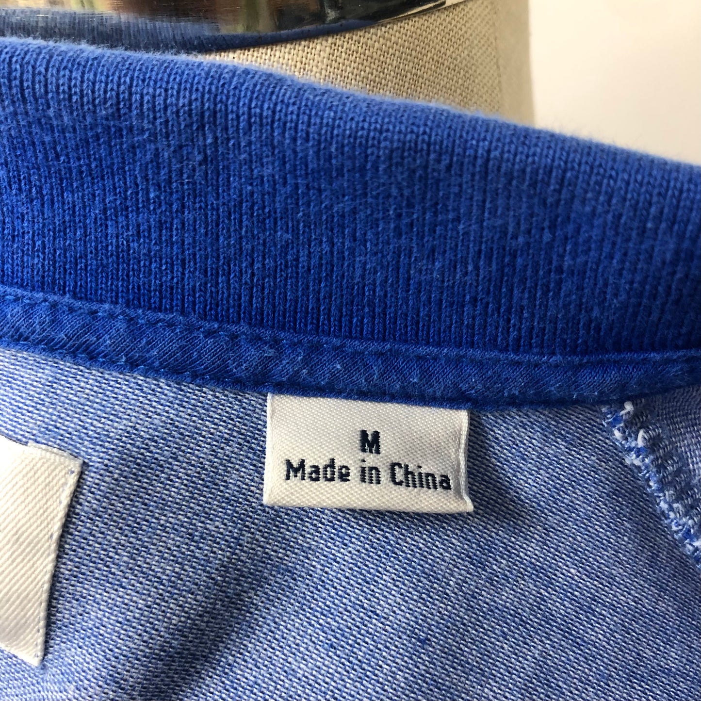 Camiseta Polo Original Penguin 🐧 en color azul con degradado en blanco Talla M Entalle Regular (ver descripción)