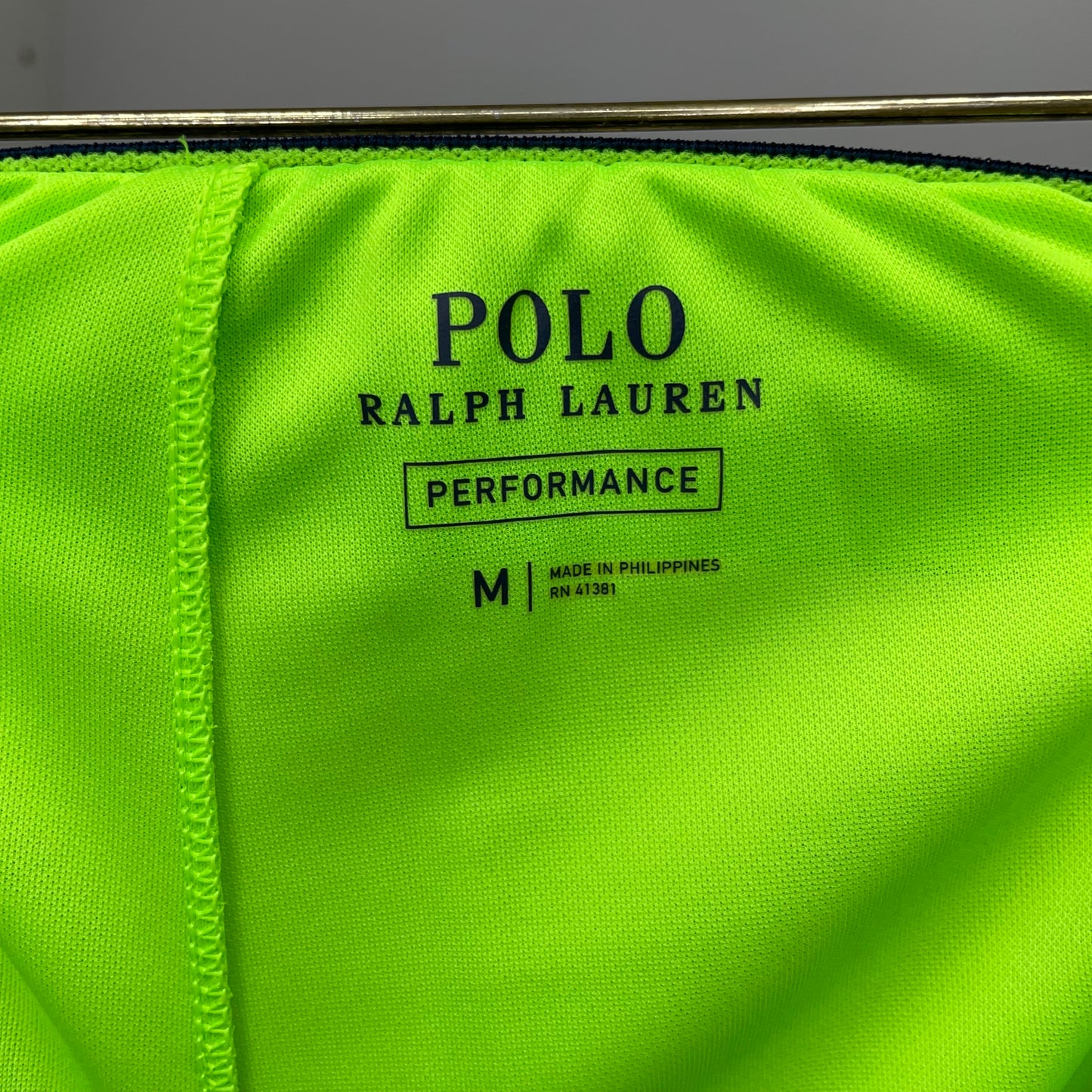 Short Deportivo Polo Ralph Lauren 🏇 Tela performance color verde neón talla M