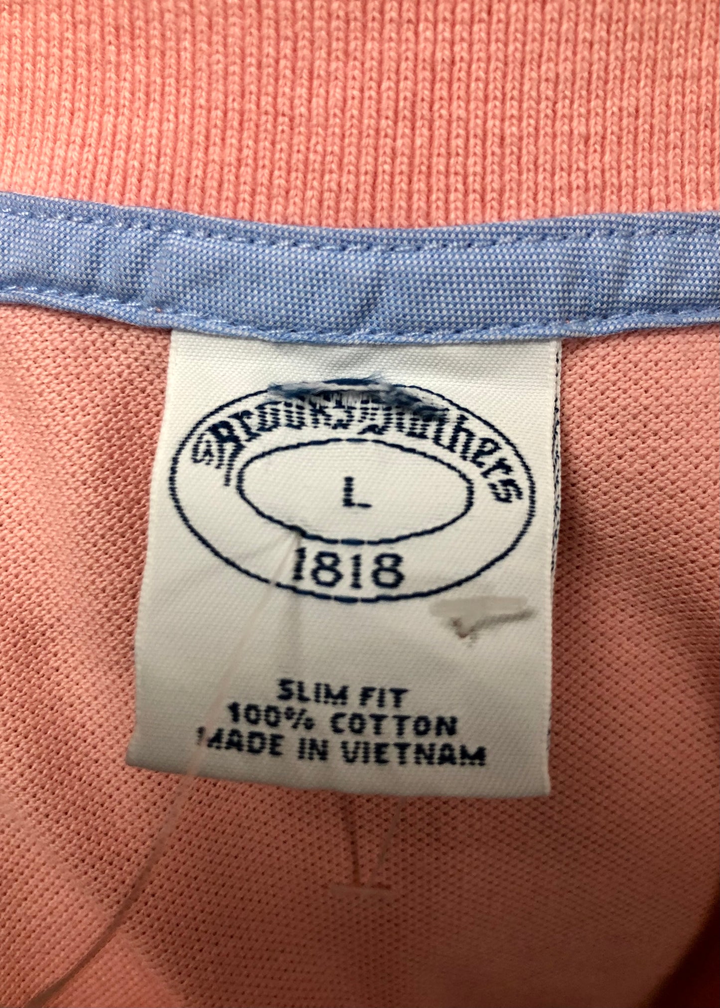 Camiseta Polo Brooks Brothers 🐑 color rosado claro Talla S y L Entalle Slim Fit (ver descripción)