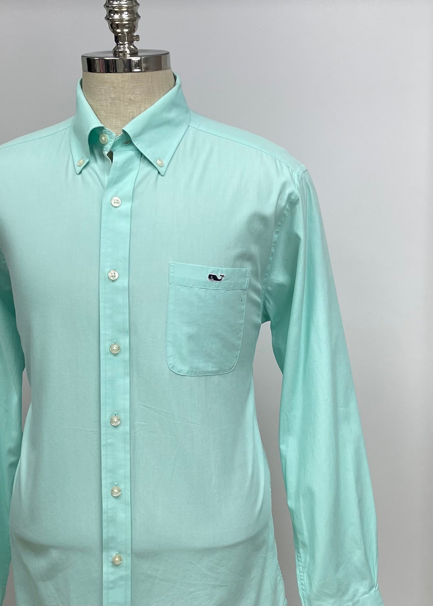 Camisa de botones Vineyard Vines 🐳 Color turquesa claro Talla L Entalle Slim Fit