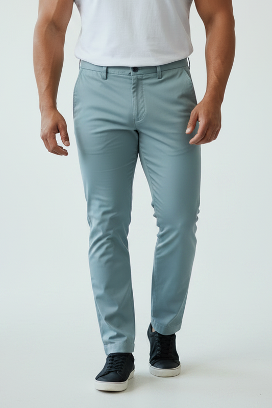 Pantalon casual Banana Republic 🇺🇸 color celeste grisáceo Talla 31x30 Corte Slim Straight Fit