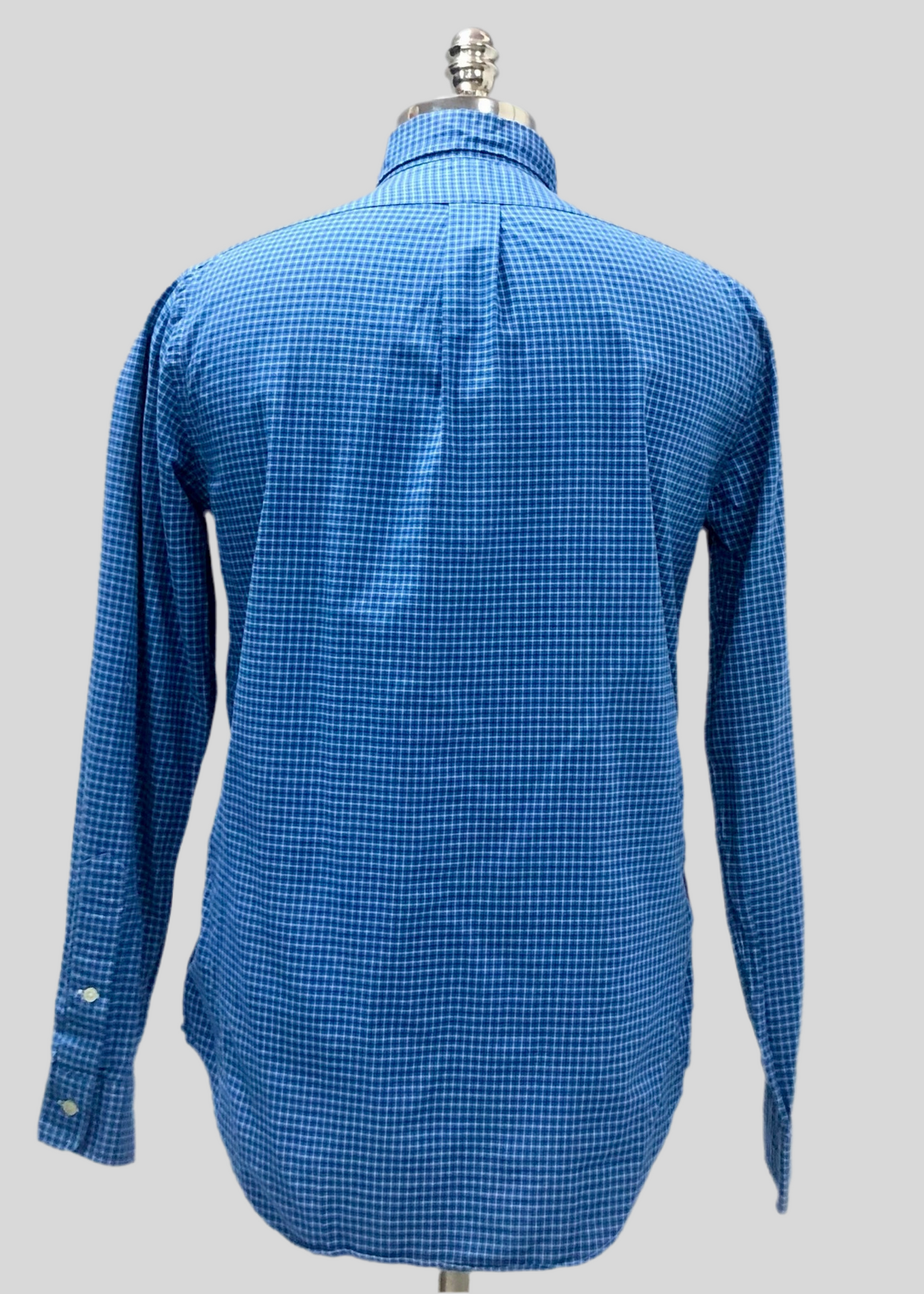Camisa de botones Polo Ralph Lauren 🏇🏼 color azul de cuadros en color azul navy y blanco Talla S Entalle Regular