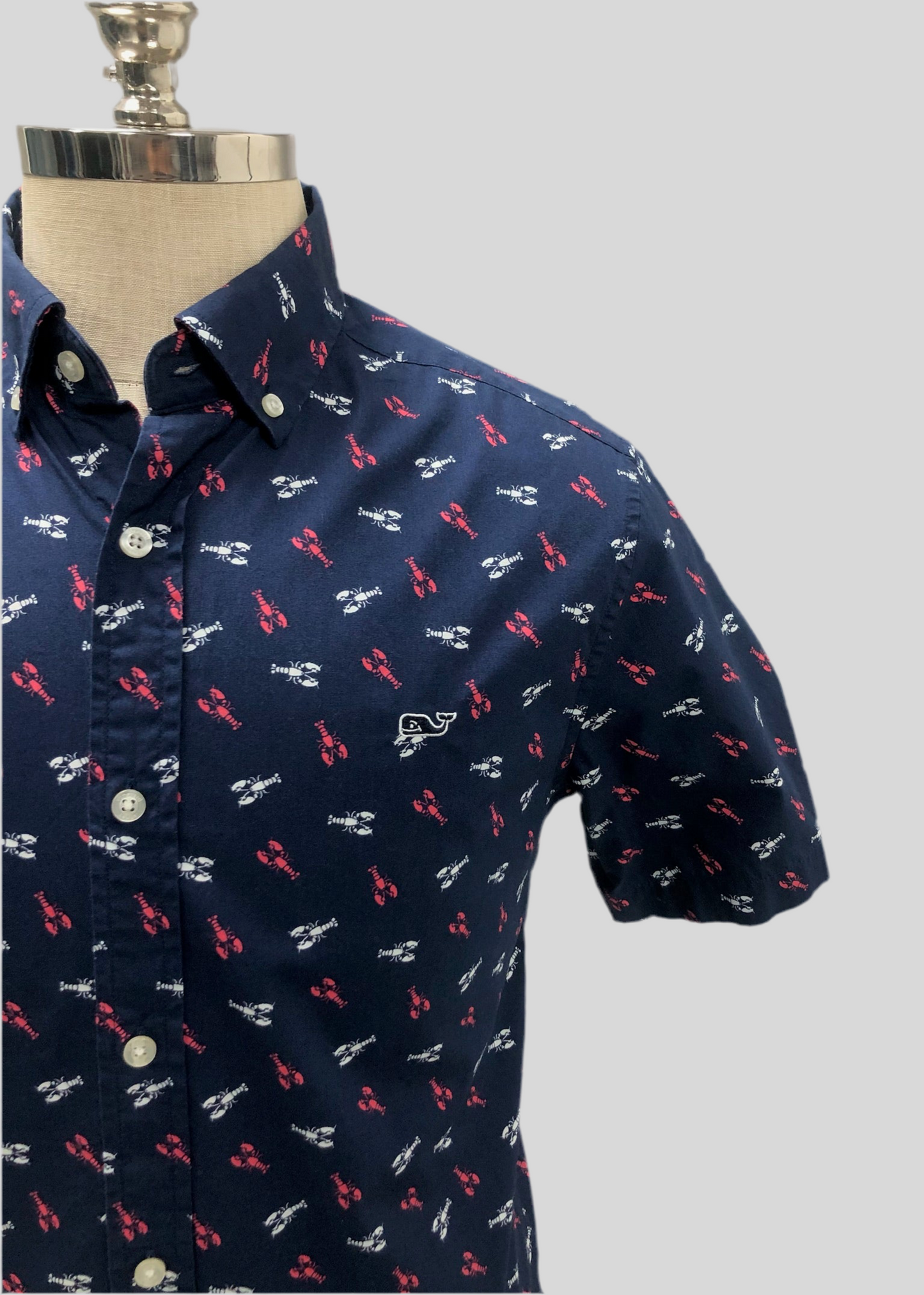 Camisa de botones Vineyard Vines 🐳 color azul navy con diseño de langostas Talla S Entalle S Regular