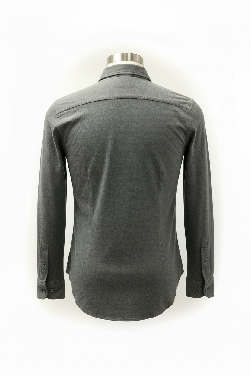 Camisa Polo Ralph Lauren 🏇🏼 Tela camiseta (Knit Oxford) en color gris oscuro Talla S Entalle Regular