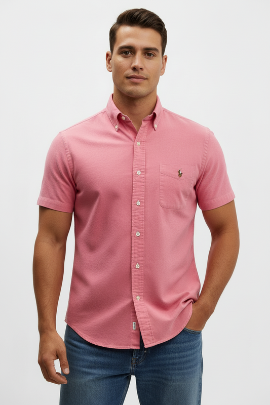 Camisa de botones Polo Ralph Lauren 🏇🏼 en color salmón Talla M Entalle Slim Fit