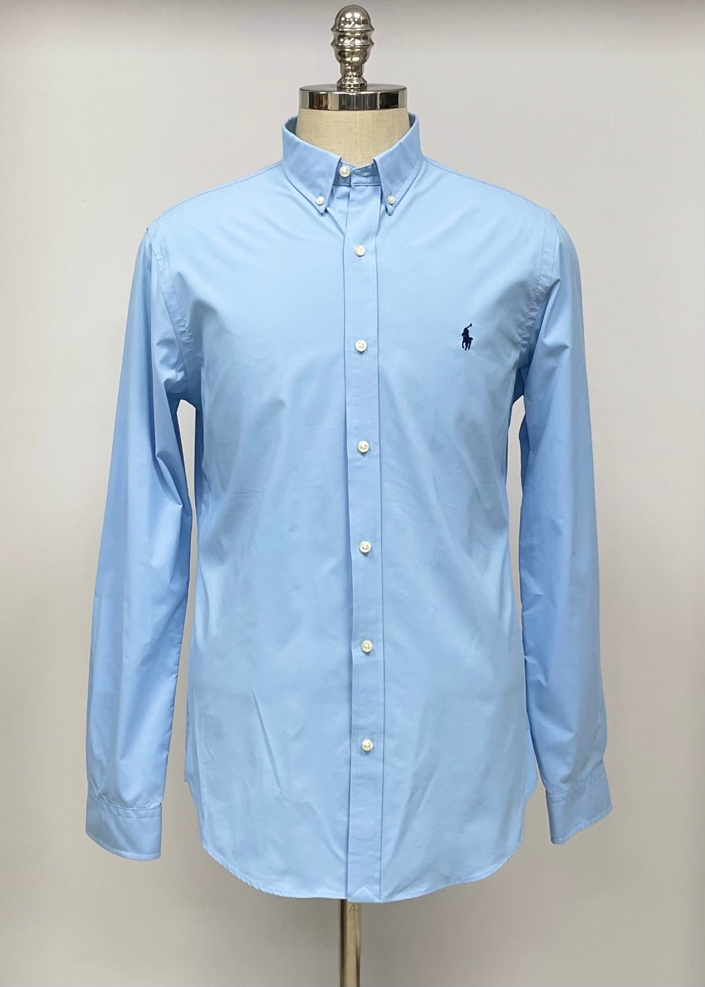 Camisa de botones Polo Ralph Lauren 🏇🏼 Tela Performance color celeste Talla L Entalle Slim Fit