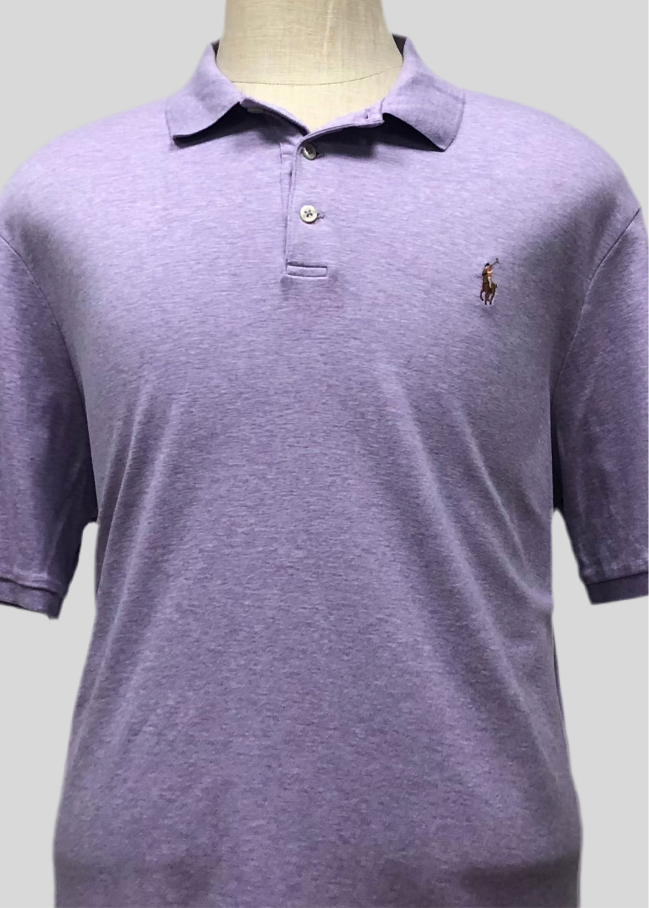 Camiseta Polo Ralph Lauren 🏇🏼 color morado claro Talla XL Entalle Regular