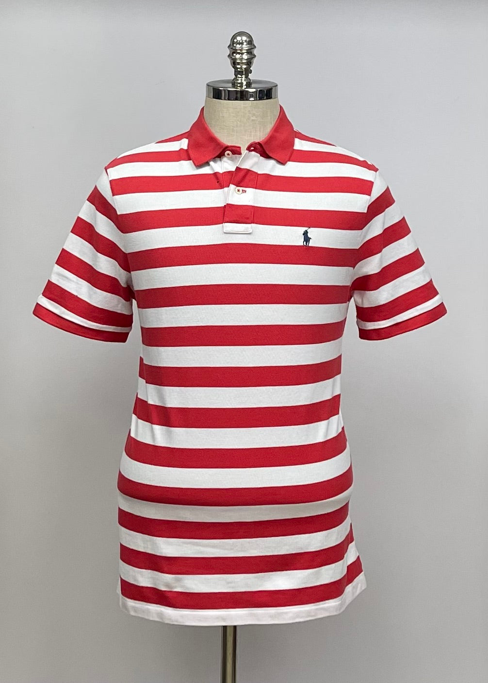 Camiseta Polo Ralph Lauren 🏇🏼 con patron de rayas en color rojo Talla L Entalle Clásico