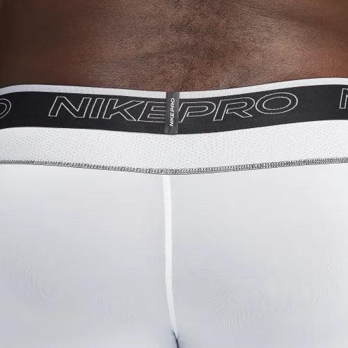 Mallas de entrenamiento Nike ✔️ Pro Dri-FIT para hombre en Color blanco y cintura en negro Talla L, XL y XXL