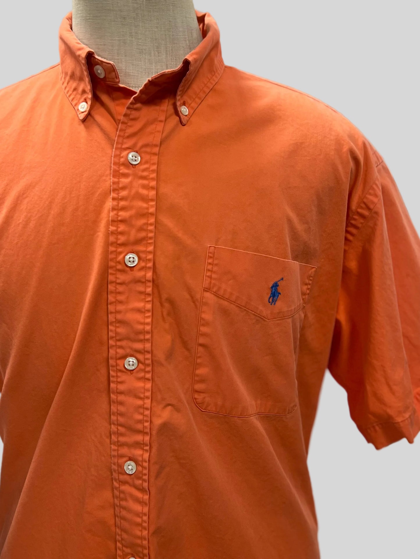 Camisa de botones Polo Ralph Lauren 🏇🏼  en color naranja Talla XL Entalle Regular (ver descripción)