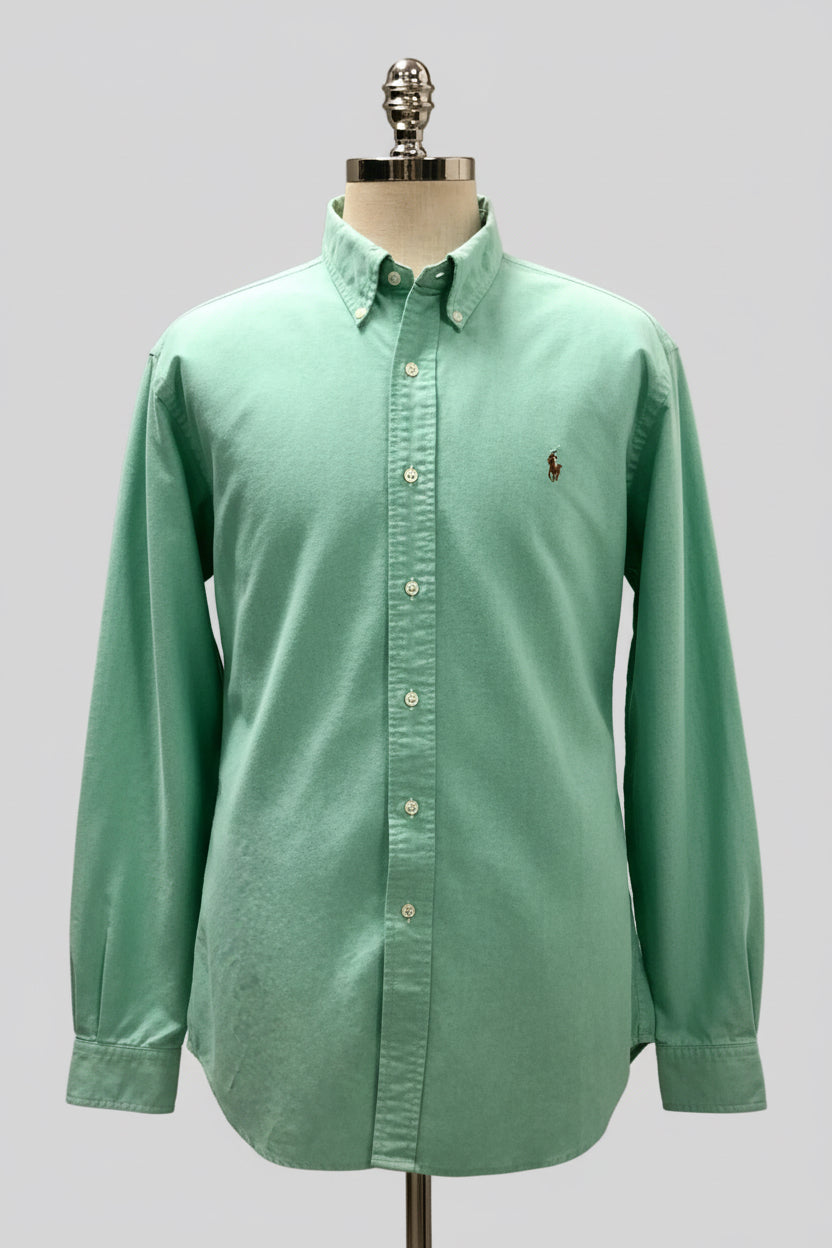 Camisa de botones Polo Ralph Lauren 🏇🏼 Oxford en color verde menta Talla XXL Entalle Clásico (ver descripción)