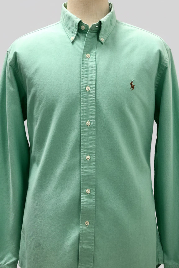 Camisa de botones Polo Ralph Lauren 🏇🏼 Oxford en color verde menta Talla XXL Entalle Clásico (ver descripción)