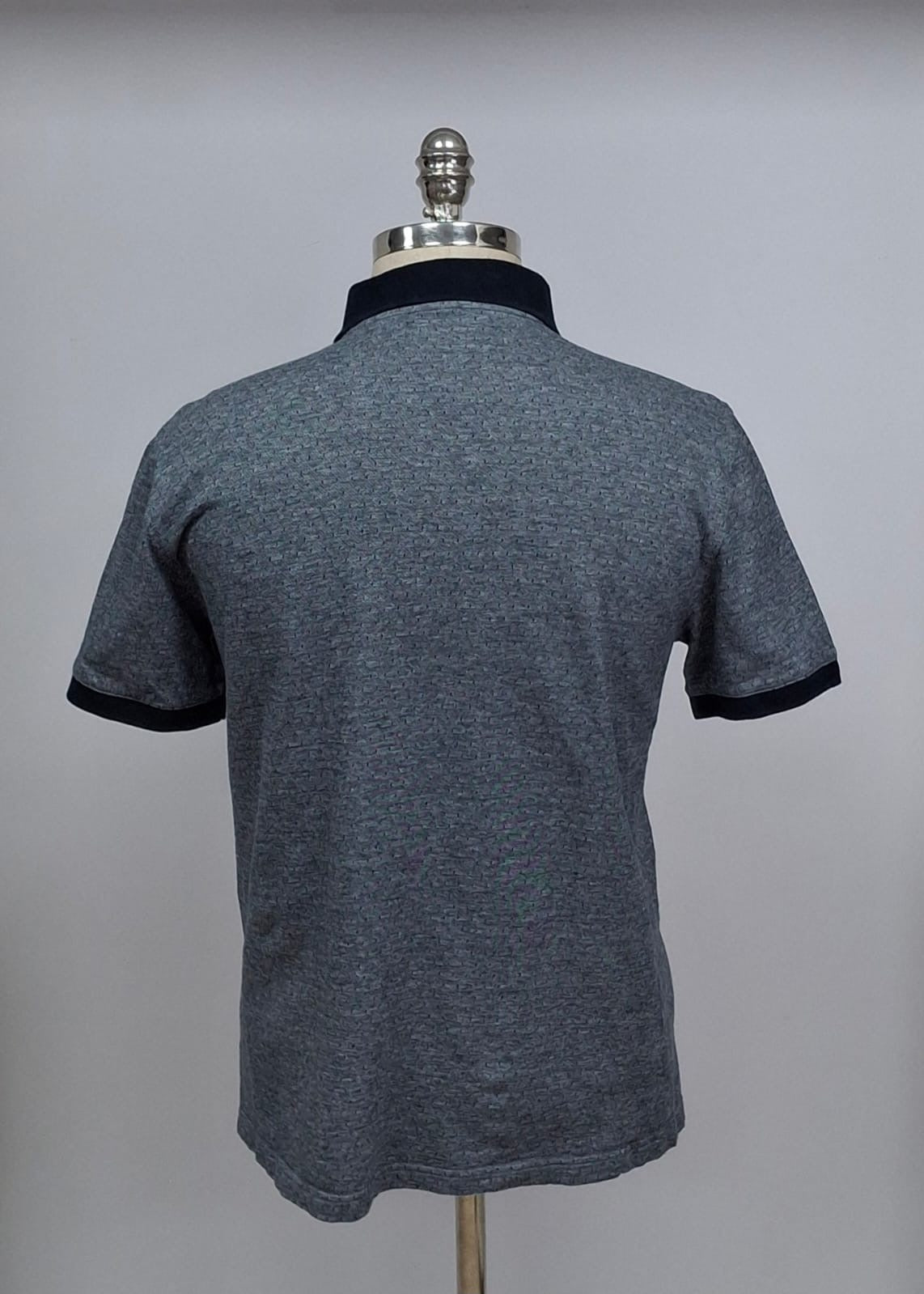 Camiseta Polo Original Penguin 🐧 en color gris y negro Talla L Entalle Regular