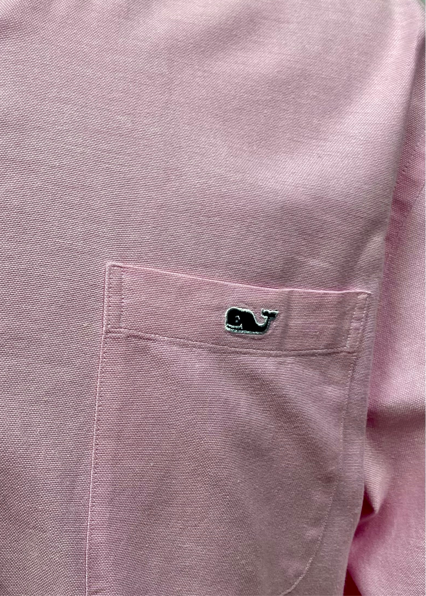 Camisa de botones Vineyard Vines 🐳 Oxford Color rosado claro Talla M Entalle Slim Fit