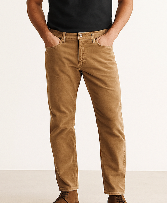 Pantalón casual de cordoroy American Eagle 🦅  color kaki Talla 31x32 Corte Slim Fit