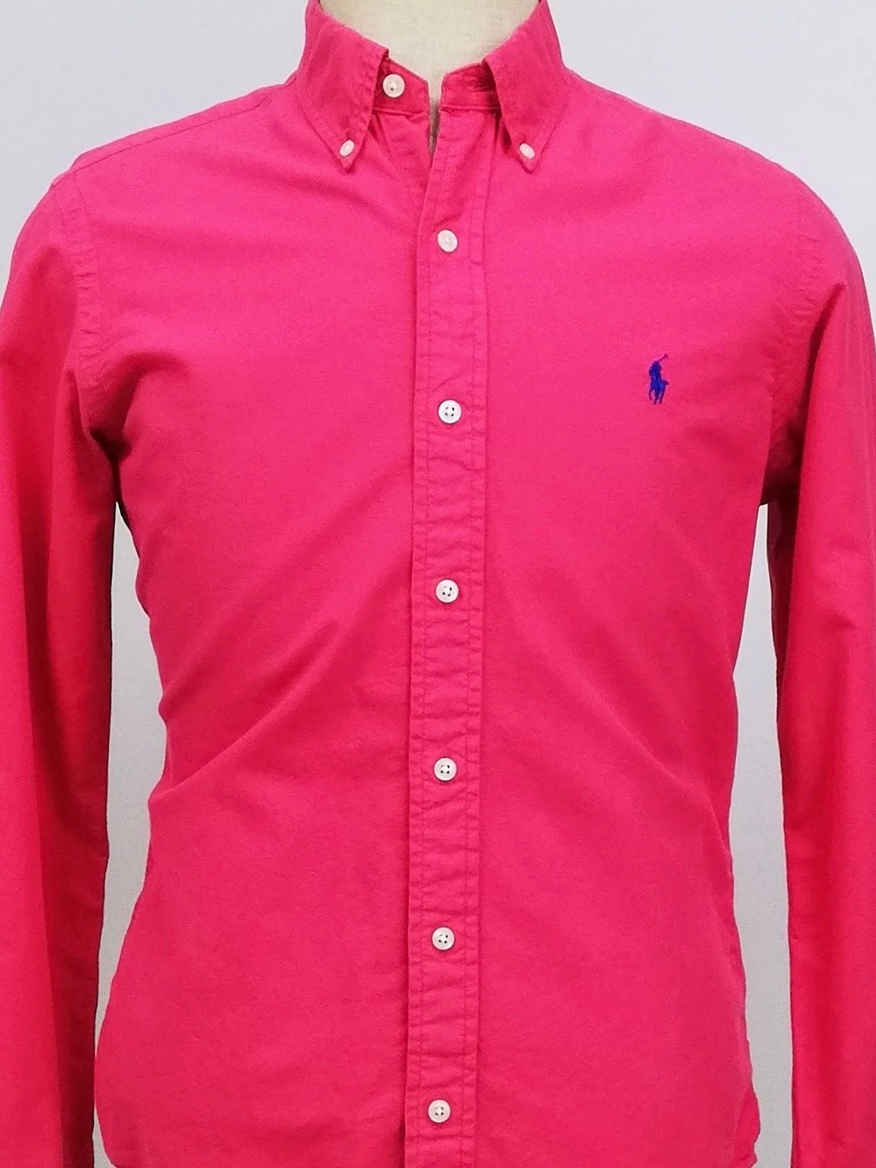 Camisa de botones Polo Ralph Lauren 🏇🏼 color rosado magenta Talla S Entalle Regular (ver descripción)