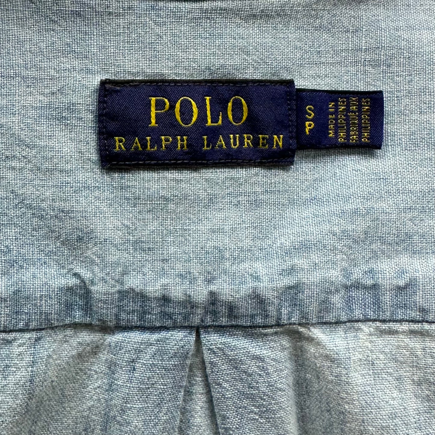 Camisa de mujer Polo Ralph Lauren 🏇🏼 De jeans en color celeste Talla S Entalle Regular