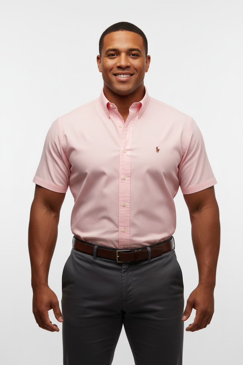 Camisa de botones Polo Ralph Lauren 🏇🏼 Color rosado claro Talla XL Entalle Regular