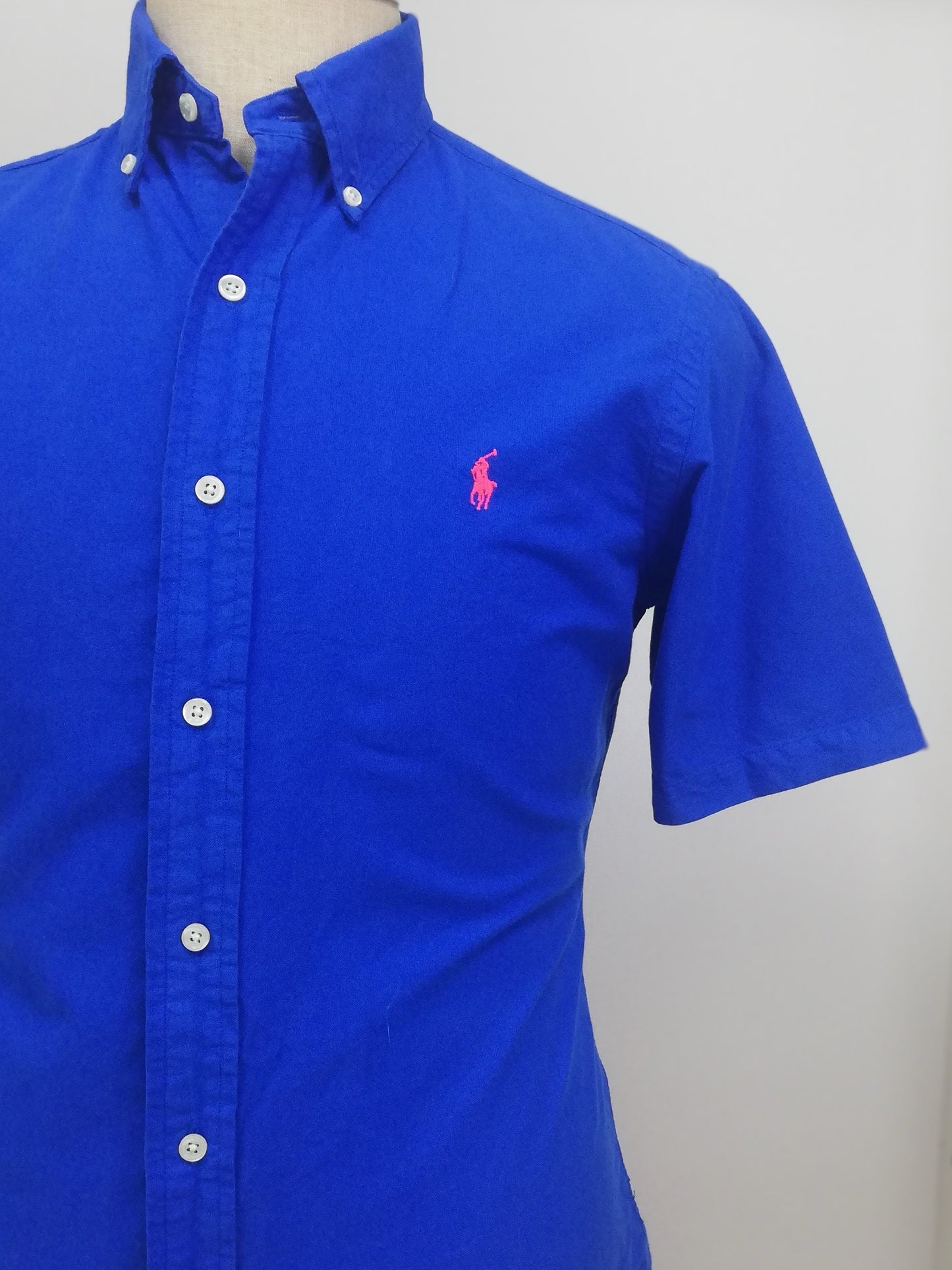 Camisa de botones Polo Ralph Lauren 🏇🏼 Oxford en color azul Talla S Entalle Clásico
