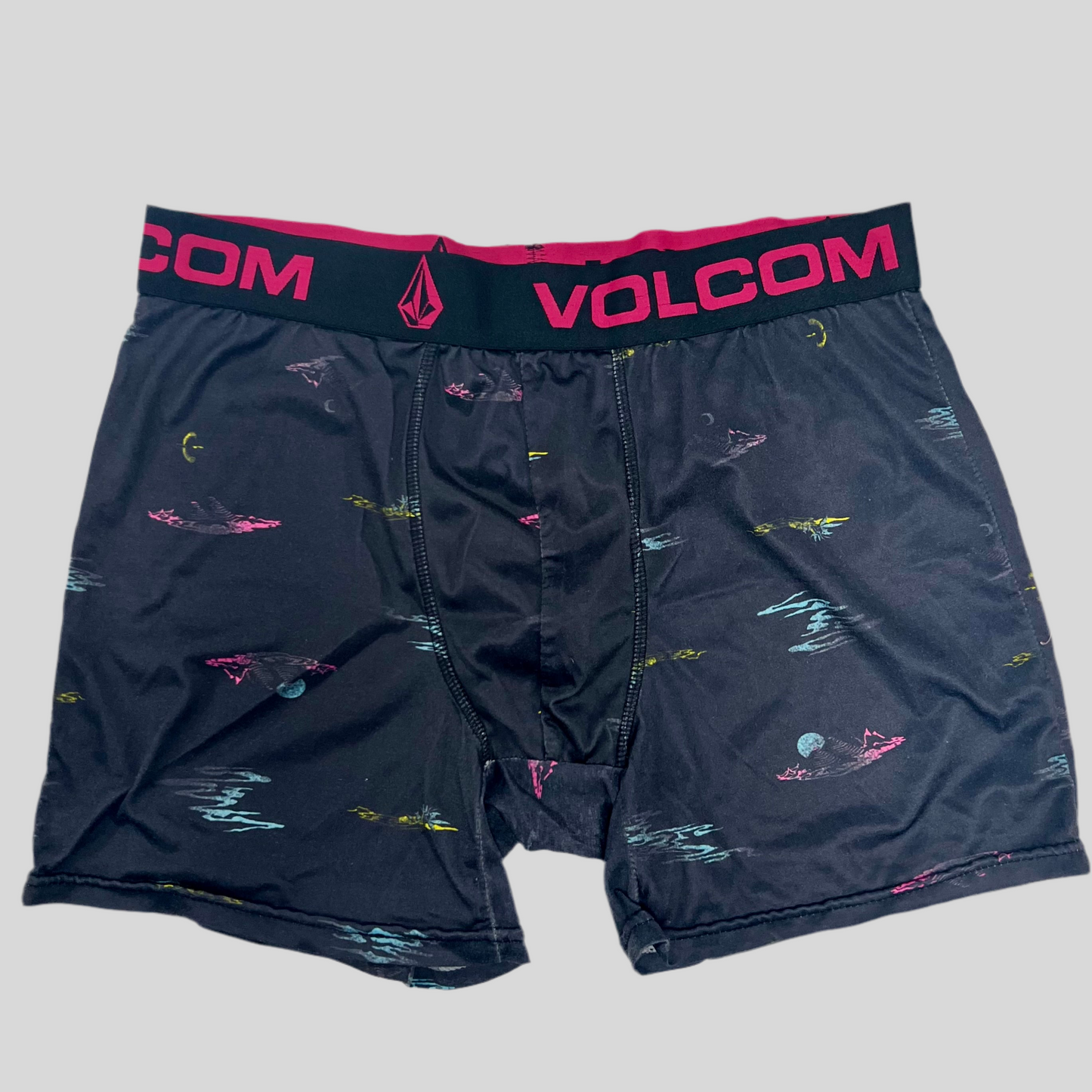 Boxers Briefs Volcom 🏄🏽‍♂️ Tela Performance color azul oscuro y diseño de luna Talla L
