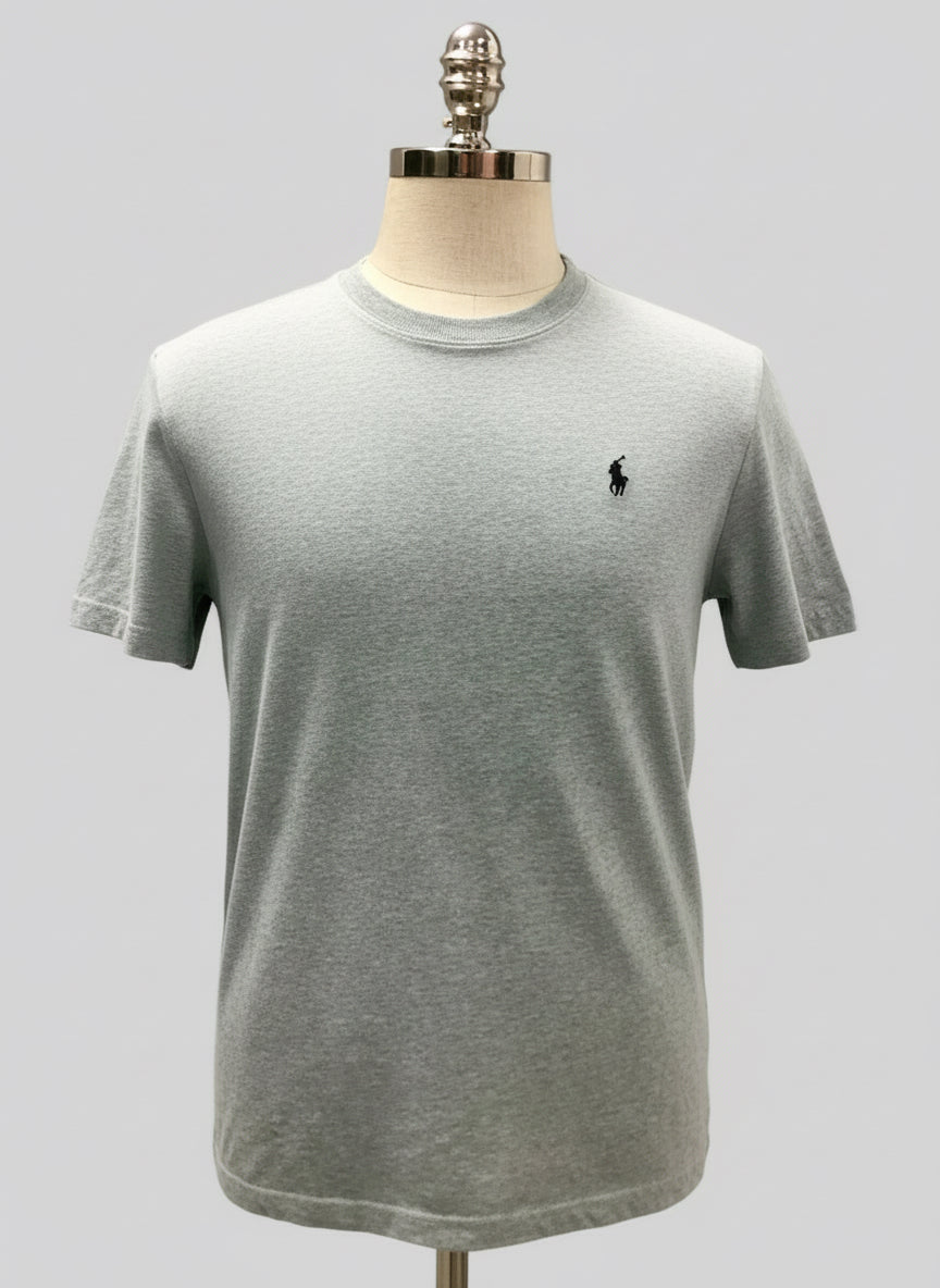 Camiseta cuello redondo Polo Ralph Lauren 🏇🏼 color gris claro Talla Large