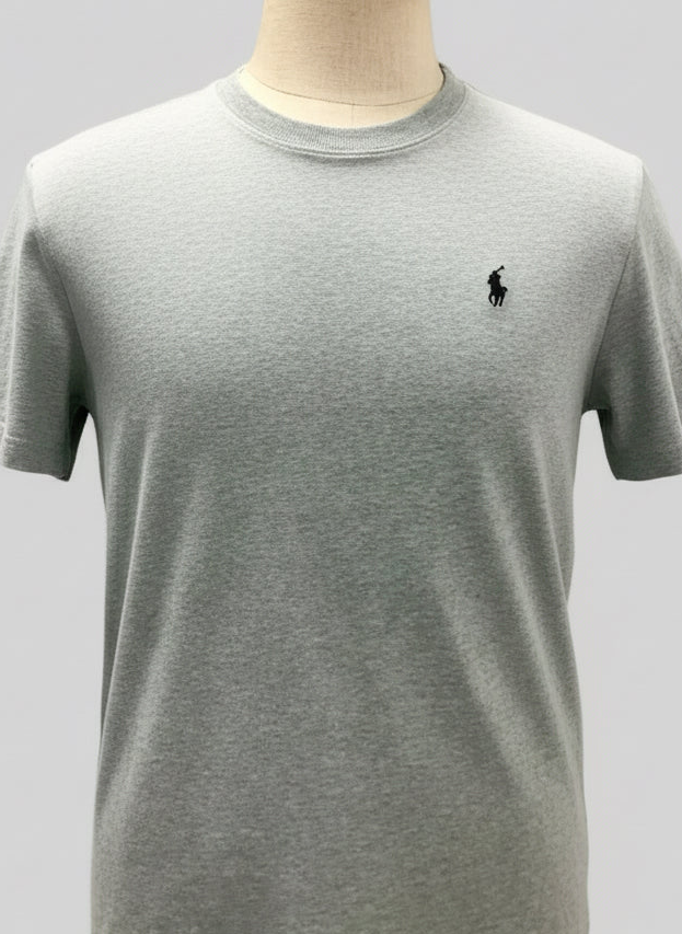 Camiseta cuello redondo Polo Ralph Lauren 🏇🏼 color gris claro Talla Large