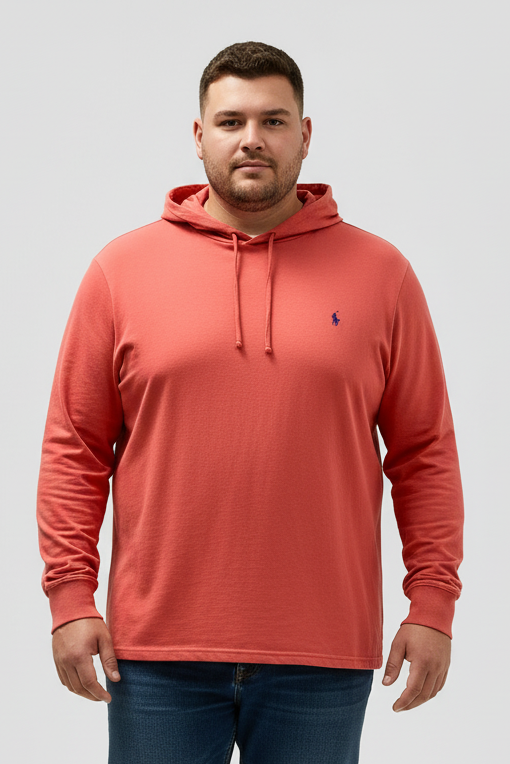 Sueter Jersey con capucha Polo Ralph Lauren 🏇🏼 color rosado magenta Talla XXL