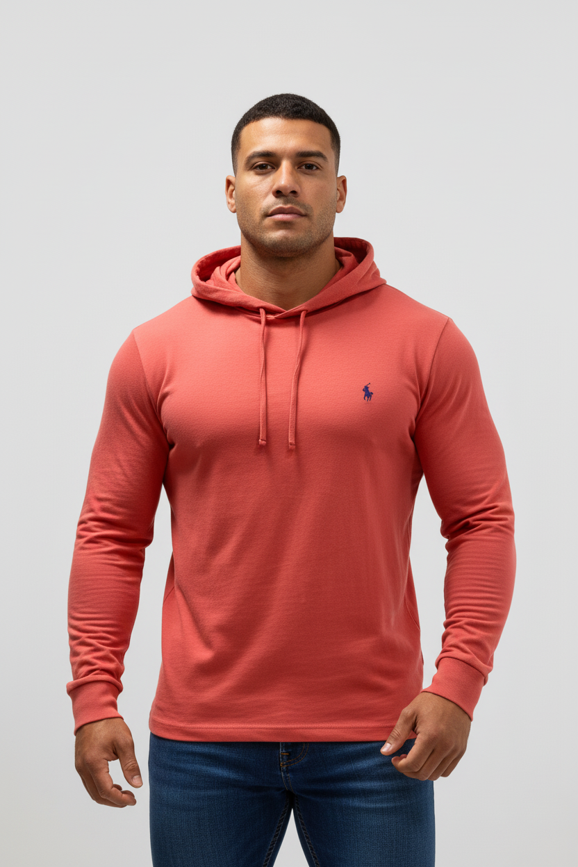 Sueter Jersey con capucha Polo Ralph Lauren 🏇🏼 color rosado magenta Talla XXL