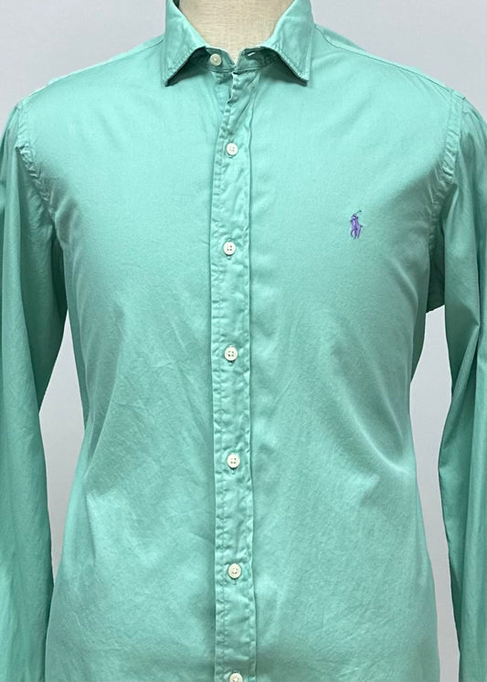 Camisa de botones Polo Ralph Lauren 🏇🏼 en color verde claro Talla S Entalle Regular