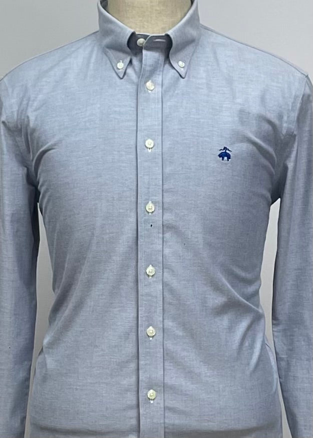 Camisa Brooks Brothers 🐑 color celeste claro tornasol Talla M Entalle Slim Fit