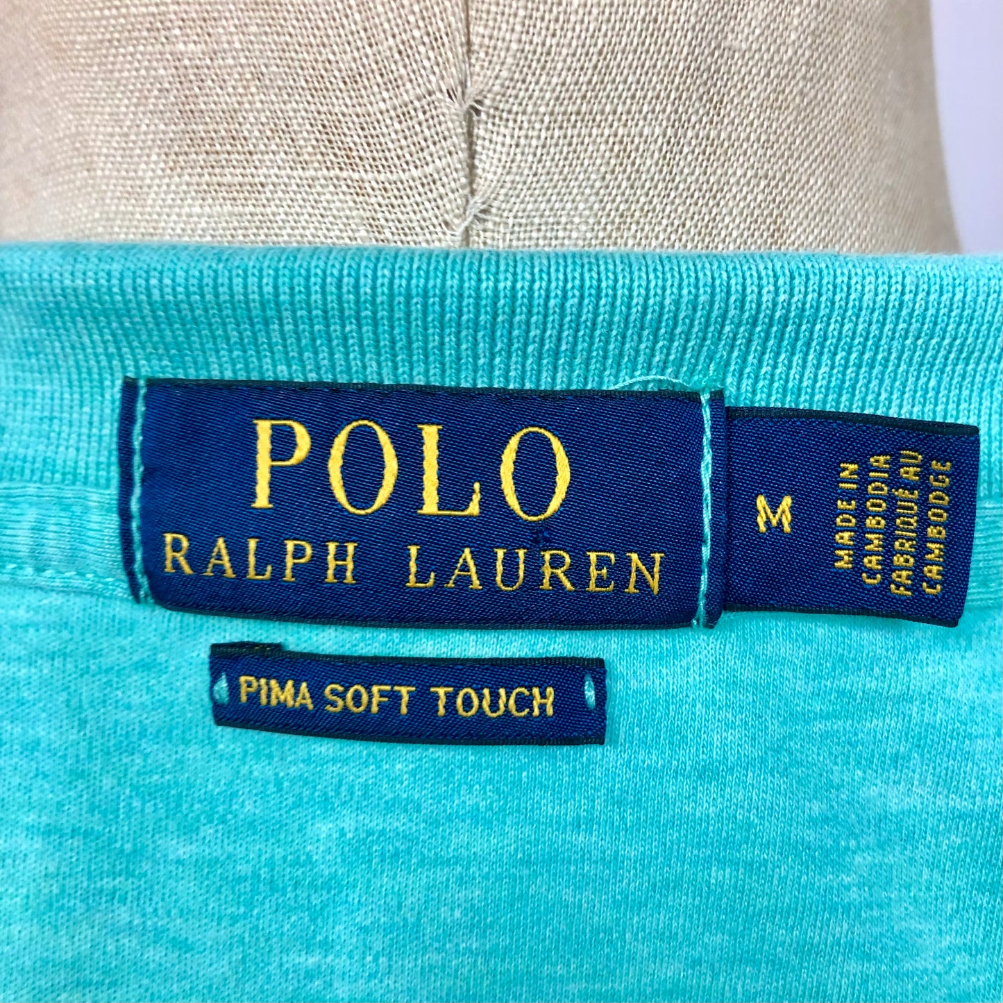 Camiseta Polo Ralph Lauren 🏇🏼 Pima color turquesa Talla S Entalle Clásico (ver descripción)