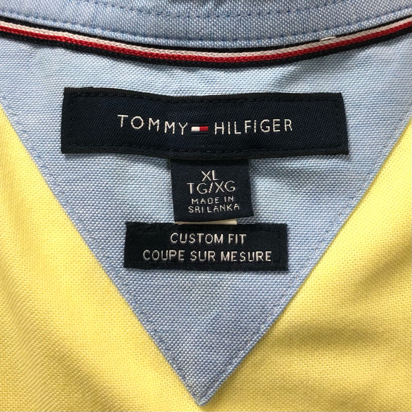 Camisa de botones Tommy Hilfiger 🇺🇸 en color amarillo Talla XL Entalle Custom Fit