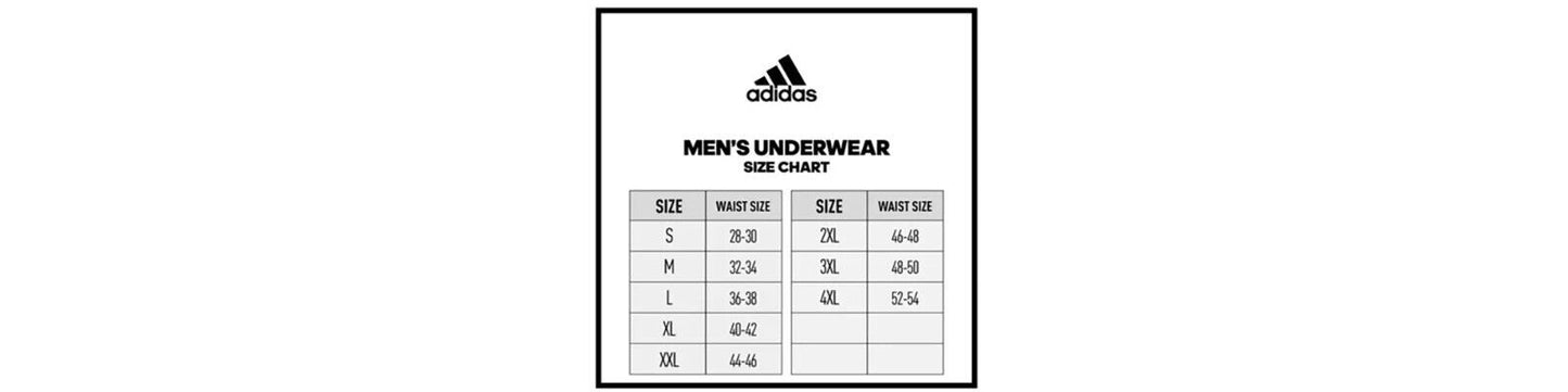 Combo de 3 Boxers Briefs Adidas Tela Performance color Negro y gris Talla 3XL