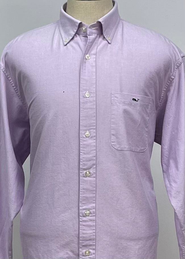 Camisa de botones Vineyard Vines 🐳 Oxford Color Lila Talla XXL Entalle Clasico