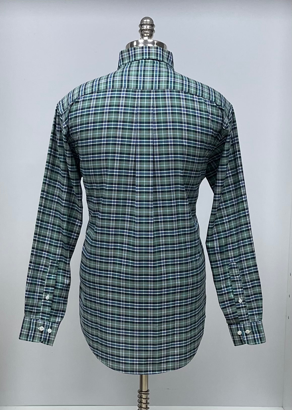 Camisa Brooks Brothers 🐑 con patrón de cuadros en color verde, azul y blanco Talla L Entalle Regular (ver descripción)