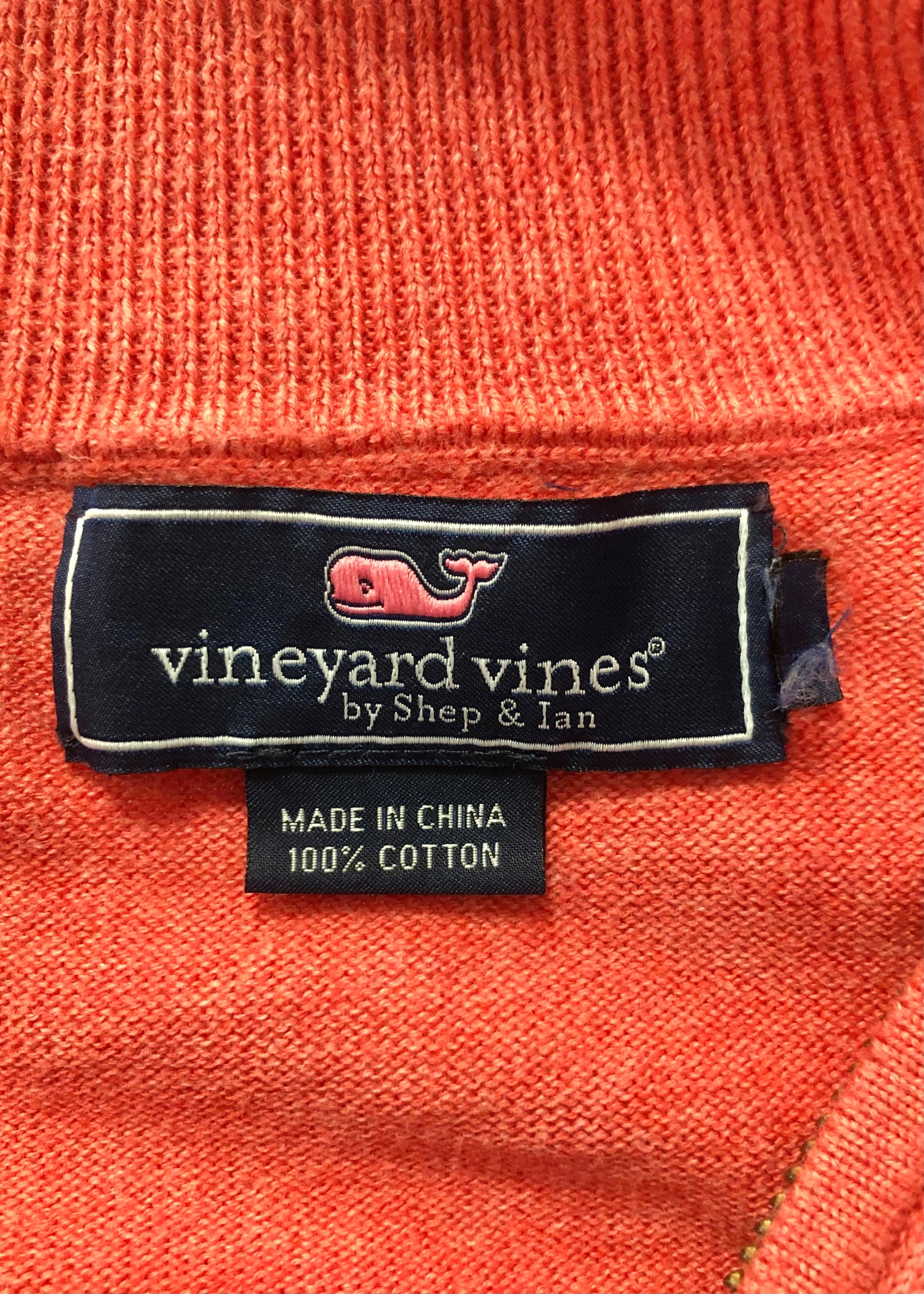 Sueter Jersey niño o niña Vineyard Vines 🐳 color rojo claro con logo tradicional Tela algodón Talla XL