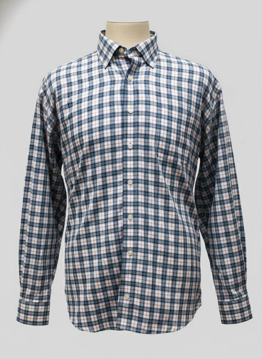 Camisa Vineyard Vines 🐳 Color blanco con de cuadros en color rojo y azul Talla XXL Entalle Regular
