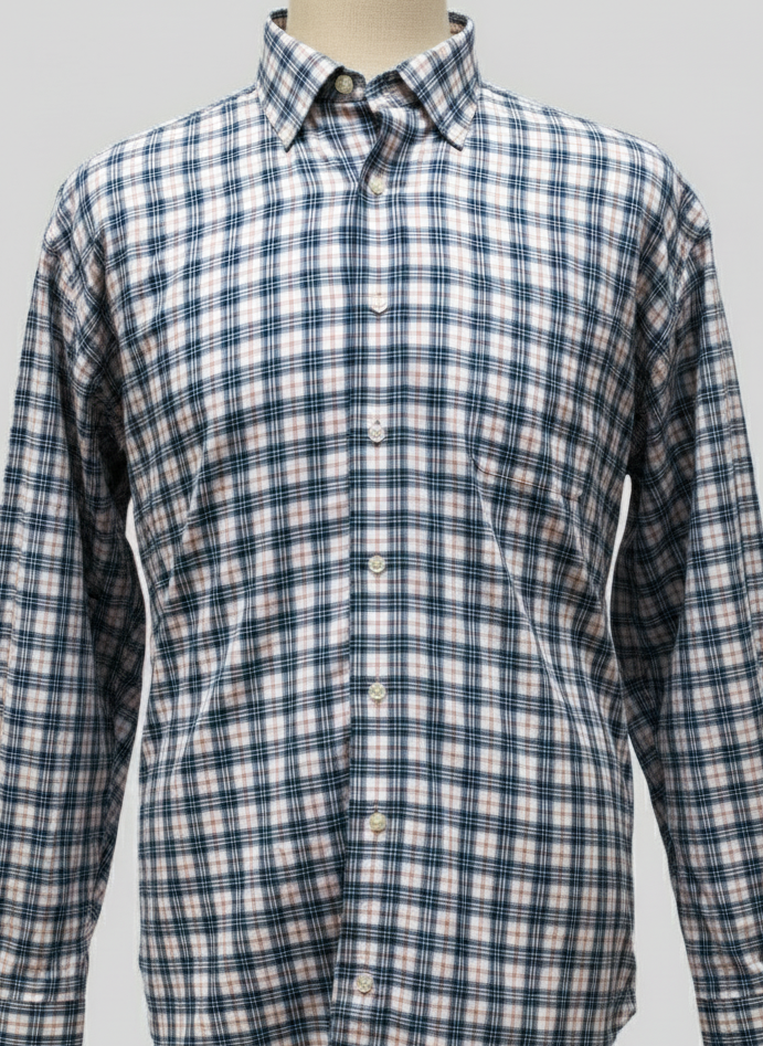 Camisa Vineyard Vines 🐳 Color blanco con de cuadros en color rojo y azul Talla XXL Entalle Regular