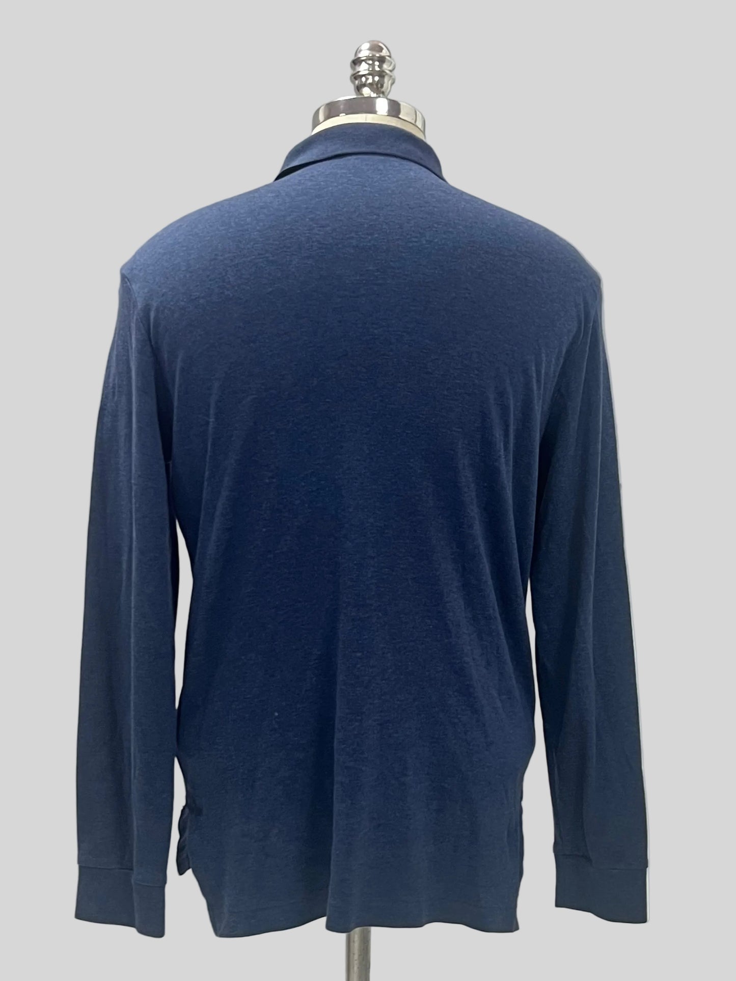 Camiseta Polo Ralph Lauren 🏇🏼 color azul grisáceo manga larga Talla L Entalle Regular