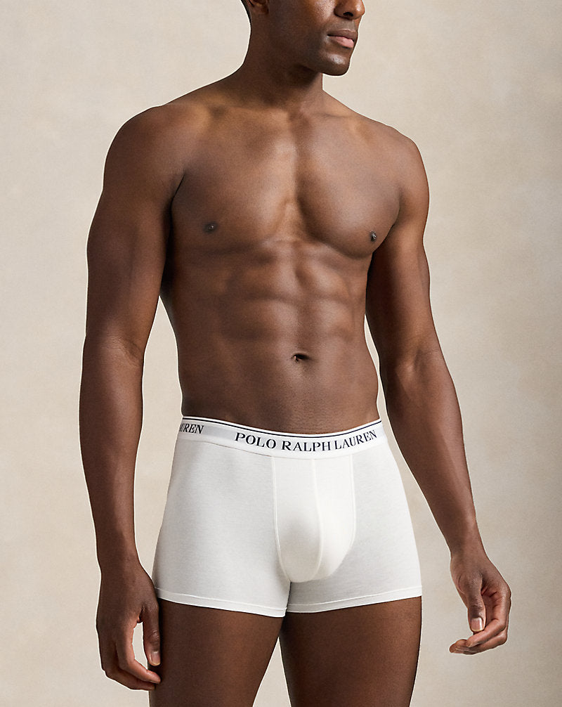 Paquete de 3 Boxer Briefs Polo Ralph Lauren 🏇🏼 Classic Fit Tela algodón stretch color blanco Talla L