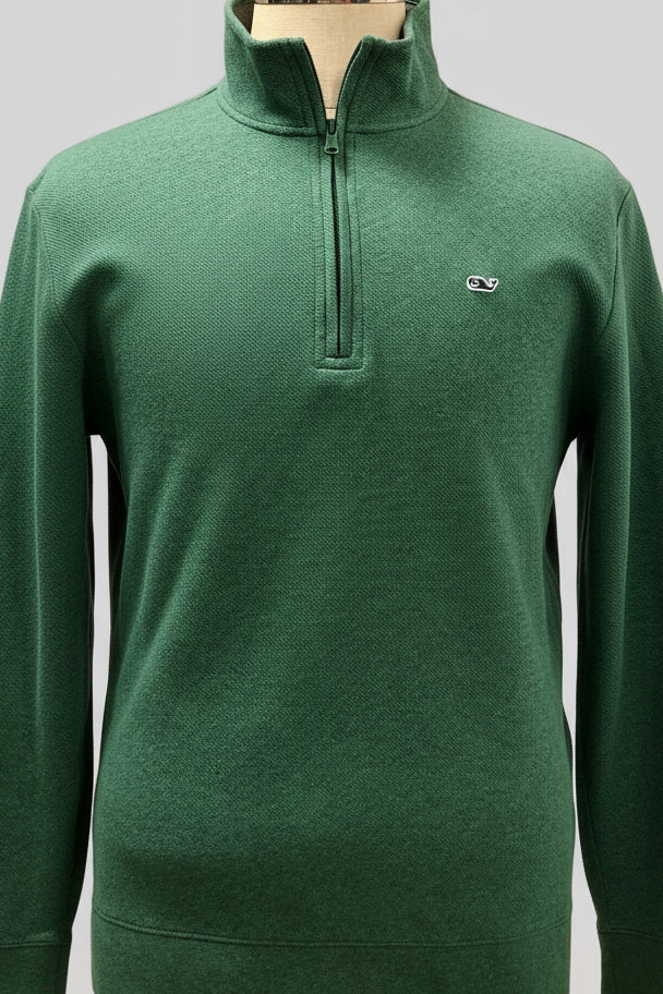 Sueter Jersey Vineyard Vines 🐳 color verde oscuro con logo tradicional Tela algodón Pima Talla L