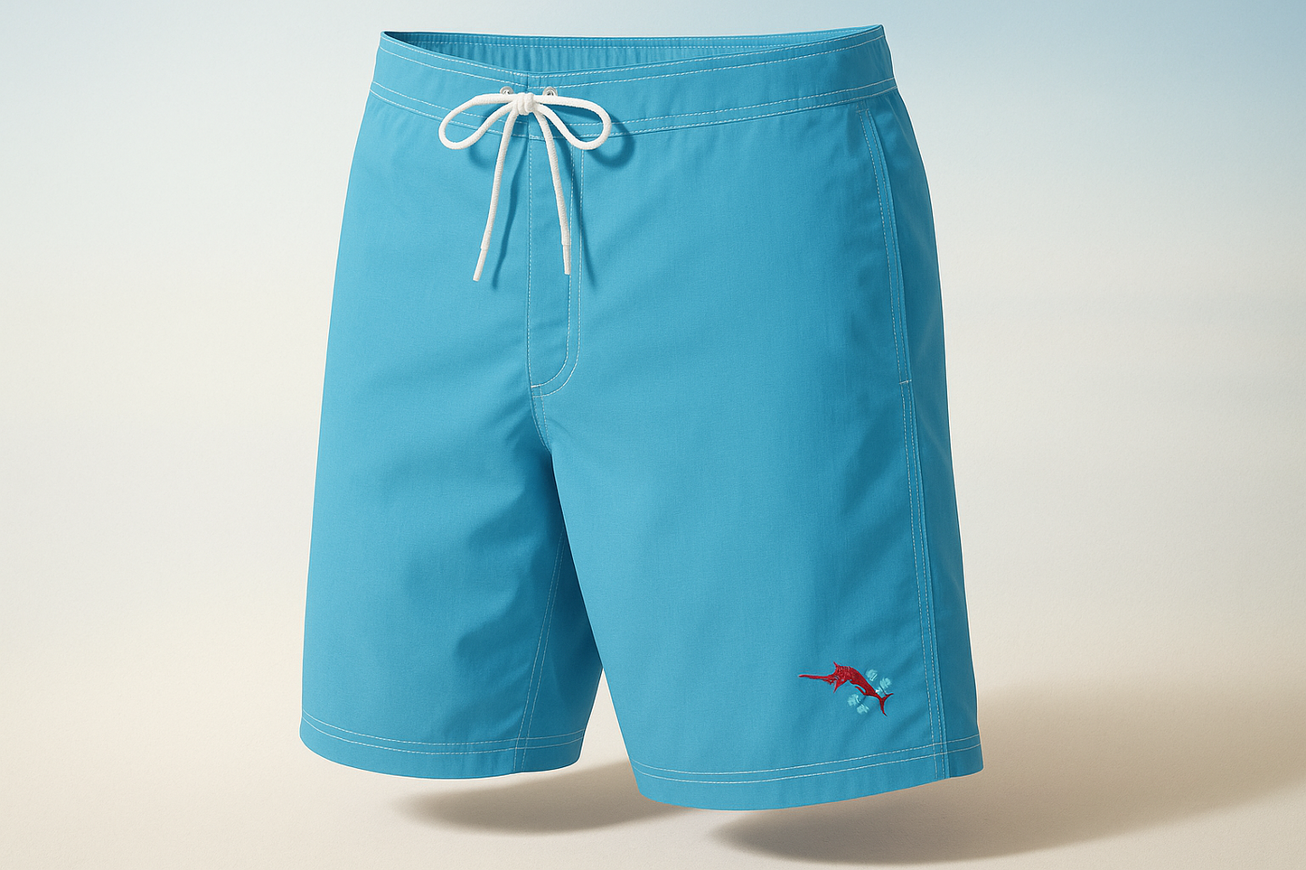 Short de baño Tommy Bahama 🏝 color azul y logo rojo y celeste talla XL