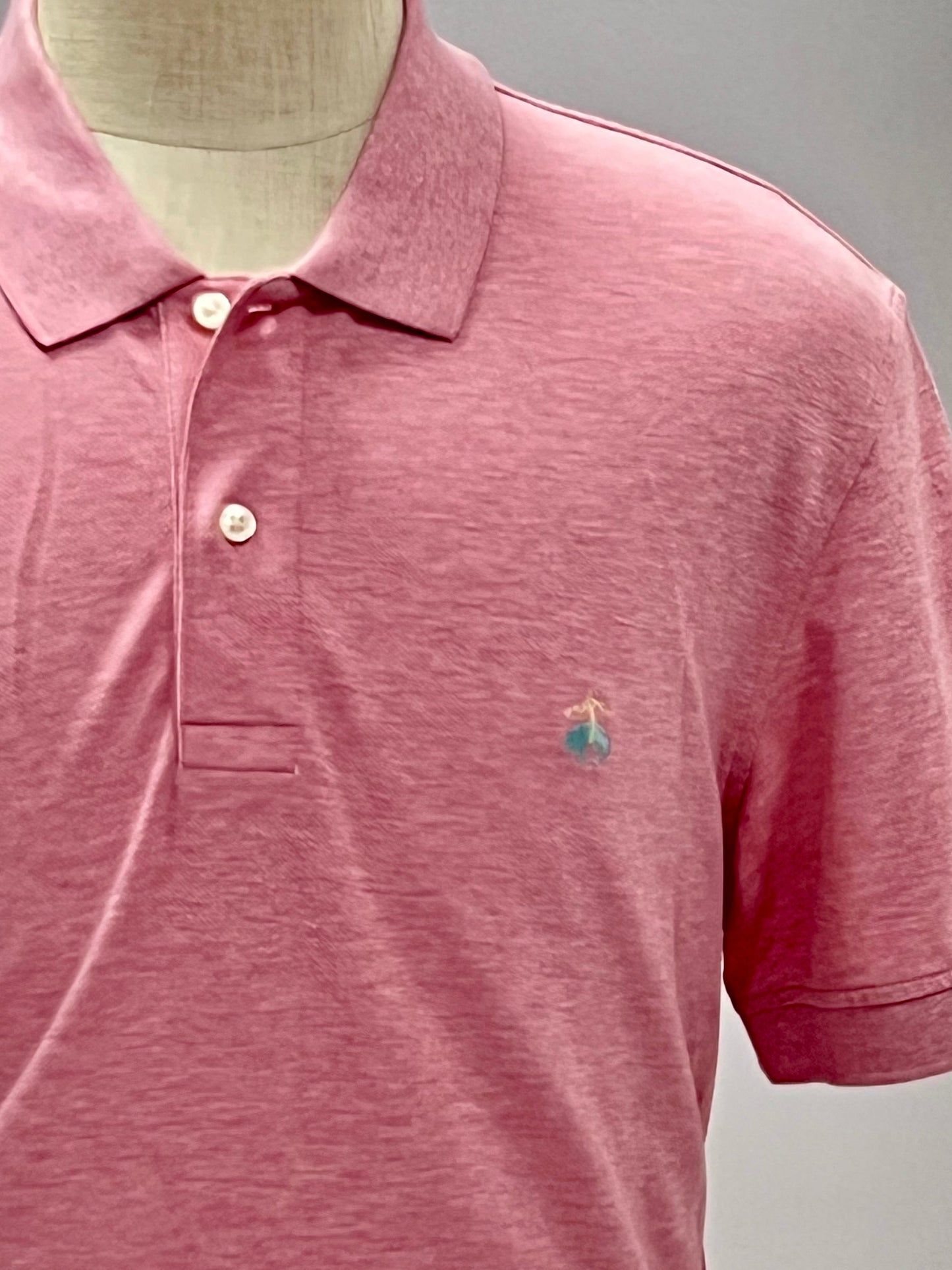 Camiseta Polo Brooks Brothers 🐑 color rosado claro Talla XL Entalle Slim Fit