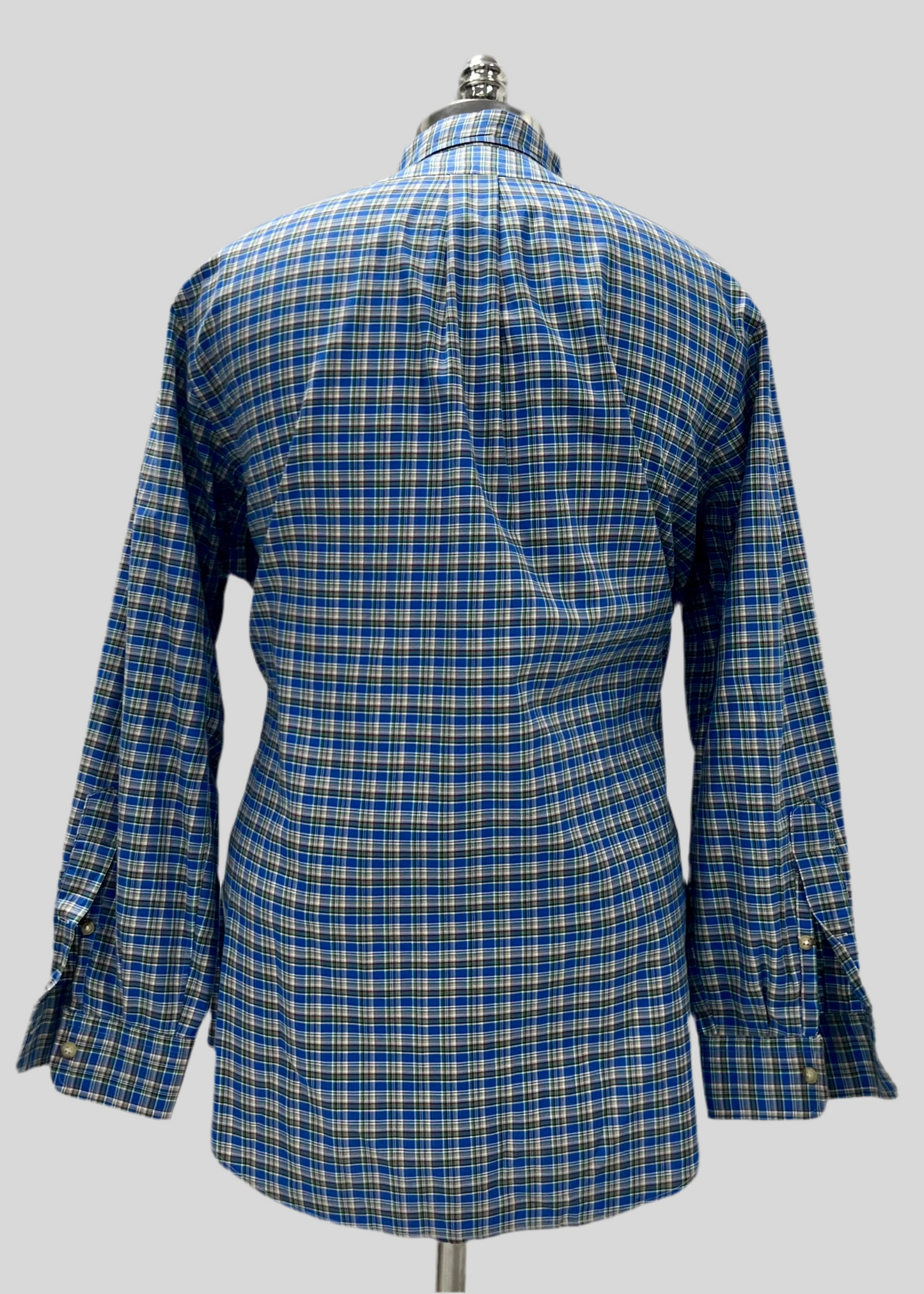 Camisa Polo Ralph Lauren 🏇🏼 de cuadros en color azul, verde y kaki Talla L Entalle Regular