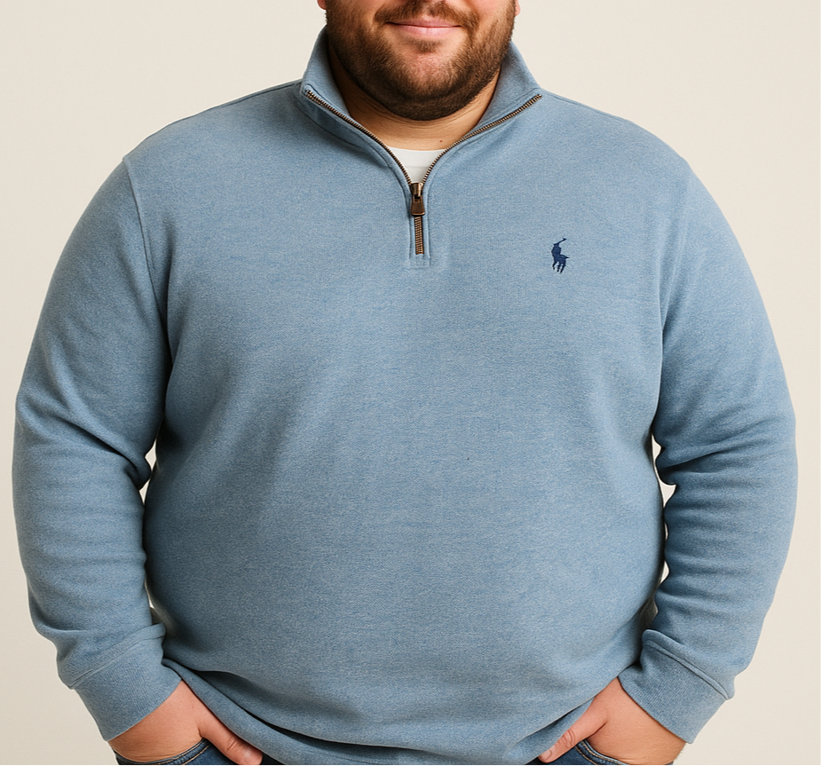 Sueter Jersey Polo Ralph Lauren 🏇🏼 color celeste con logo en azul Talla XXL